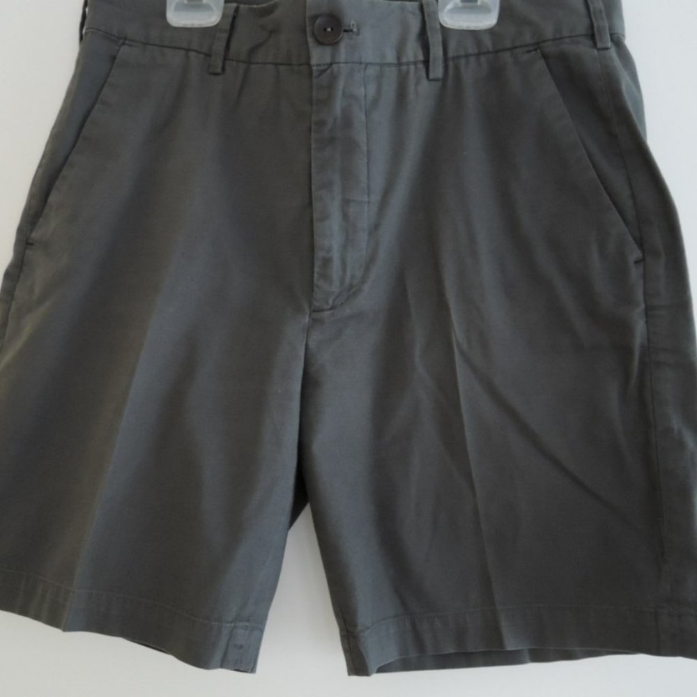 Mens Shorts Size 32 ROGAN Narkeeta Twill Dark Gray Flat Front Shorts $220 Value